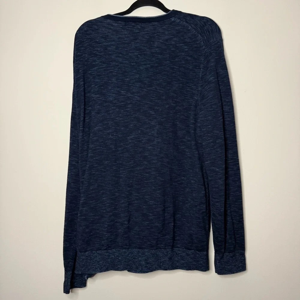 BANANA REPUBLIC Cotton Slub Tall Crewneck Casual Essential Longsleeve Sweater